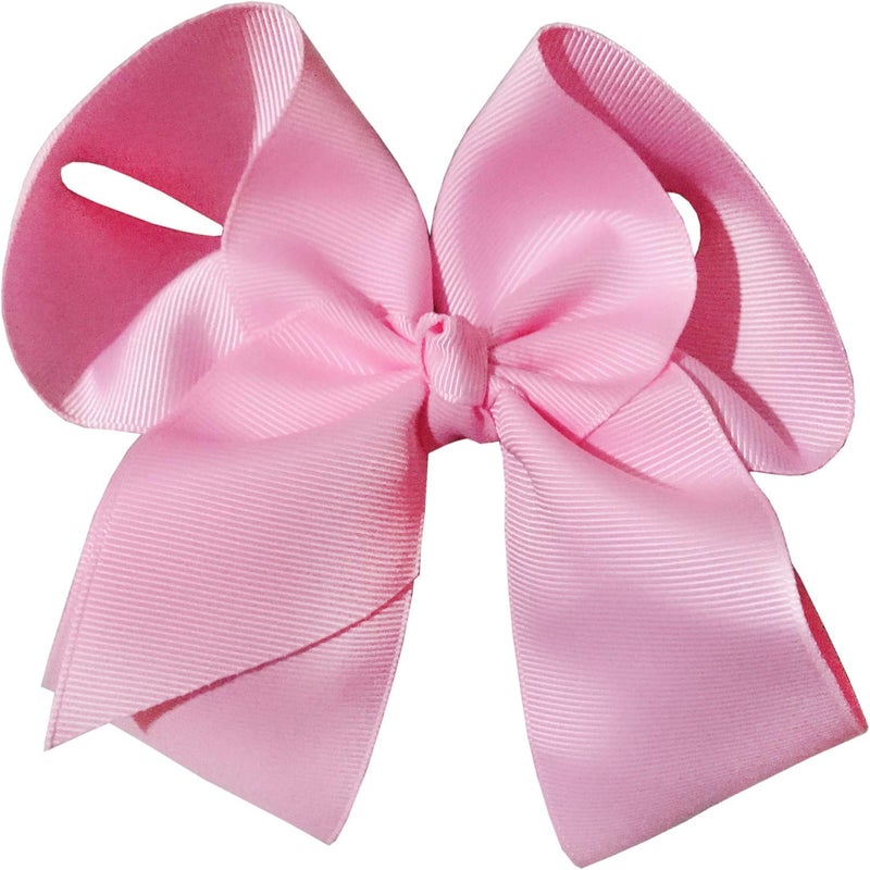 Patiky Hair Clips Boutique Hair Bows Alligator Clip for Women Girl Hairpin 6 Inch Large Cheer Bow Clip Handmade Bowknot Barrettes Hair Accessories TSFJ02 (Pink) - Image 2